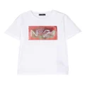Nº21 Kids graphic-print cotton T-shirt - White