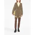 Stella McCartney cable-knit tweed cardi-coat - Brown