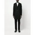 Karl Lagerfeld peak-lapels wool-blend coat - Black