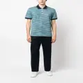 Missoni striped fine-knit polo shirt - Blue