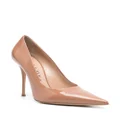 Casadei Scarlet Tiffany 110mm patent-finish pumps - Brown