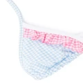 Sundek check-pattern ruffled bikini - Blue