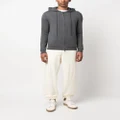 Pal Zileri zip-fastening cotton-blend hoodie - Grey
