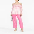 MSGM off-shoulder silk blouse - Pink
