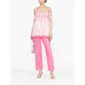 MSGM off-shoulder silk blouse - Pink