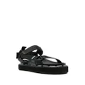 Moschino logo-print slingback sandals - Black