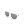 Montblanc logo-plaque square-frame sunglasses - Silver