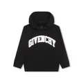 Givenchy Kids logo-appliqué long-sleeve hoodie - Black
