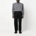 Karl Lagerfeld abstract-pattern long-sleeve shirt - Black
