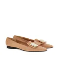 Ferragamo bow-detailing leather loafers - Neutrals