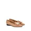 Ferragamo bow-detailing leather loafers - Neutrals
