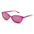 Gucci Eyewear logo-plaque cat-eye sunglasses - Purple