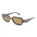 Prada Eyewear geometric oversized-frame sunglasses - Brown
