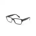 Prada Eyewear logo-print rectangle-frame glasses - Black