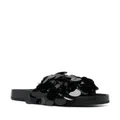 Rabanne Sparkle disc-detailing sandals - Black