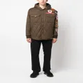 Dsquared2 patch-details hooded jacket - Green