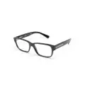 Prada Eyewear logo-print rectangle-frame glasses - Black