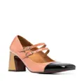 Chie Mihara Oly 85mm block-heel pumps - Gold