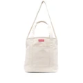 Kenzo logo-print cotton tote bag - Neutrals