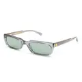 Dunhill transparent rectangular-frame sunglasses - Grey