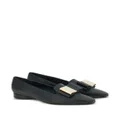 Ferragamo bow-detail lambskin loafers - Black