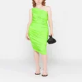 Norma Kamali asymmetric ruched midi dress - Green