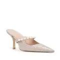 Stuart Weitzman Goldie 100mm pointed-toe mules - Silver