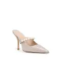 Stuart Weitzman Goldie 100mm pointed-toe mules - Silver