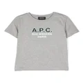 A.P.C. KIDS logo-print cotton T-shirt - Grey