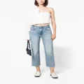 7 For All Mankind Logan fringed cropped jeans - Blue