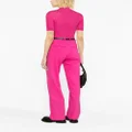 Versace ribbed-knit short-sleeve top - Pink