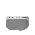 Dolce & Gabbana logo-waistband stretch briefs - Grey