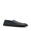 Giorgio Armani whipstitch-detail leather loafers - Blue