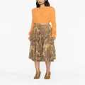 ETRO logo-embroidered cable-knit jumper - Orange