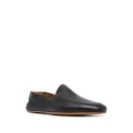 Magnanni almond-toe leather loafers - Black