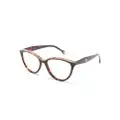 Carolina Herrera tortoiseshell-effect cat eye glasses - Brown