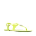 Michael Kors thong-strap logo plaque sandals - Green