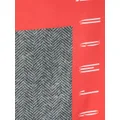 Emporio Armani logo-print border silk scarf - Black