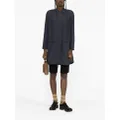 Thom Browne rounded-collar button-up coat - Blue