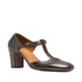 Chie Mihara Wante 75mm metallic-leather pumps - Silver
