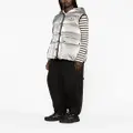 Moncler Hera hooded down gilet - Silver