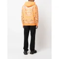 Philipp Plein bandana-print zip-up hoodie - Orange