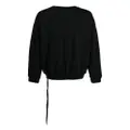 Ann Demeulemeester graphic-print cotton sweatshirt - Black