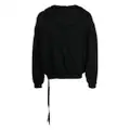 Ann Demeulemeester drop-shoulder cotton hoodie - Black