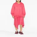 Diesel D-Roller hoodie-style asymmetric midi dress - Pink