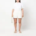 Vince high-waisted pressed-crease shorts - Neutrals