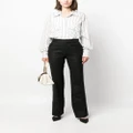 Victoria Beckham contrast-stitching flared trousers - Black