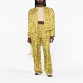 ISABEL MARANT Piera graphic-print trousers - Yellow