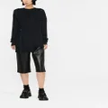Yohji Yamamoto V-neck asymmetric wrap jumper - Black
