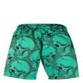 Philipp Plein skull-print swim shorts - Green